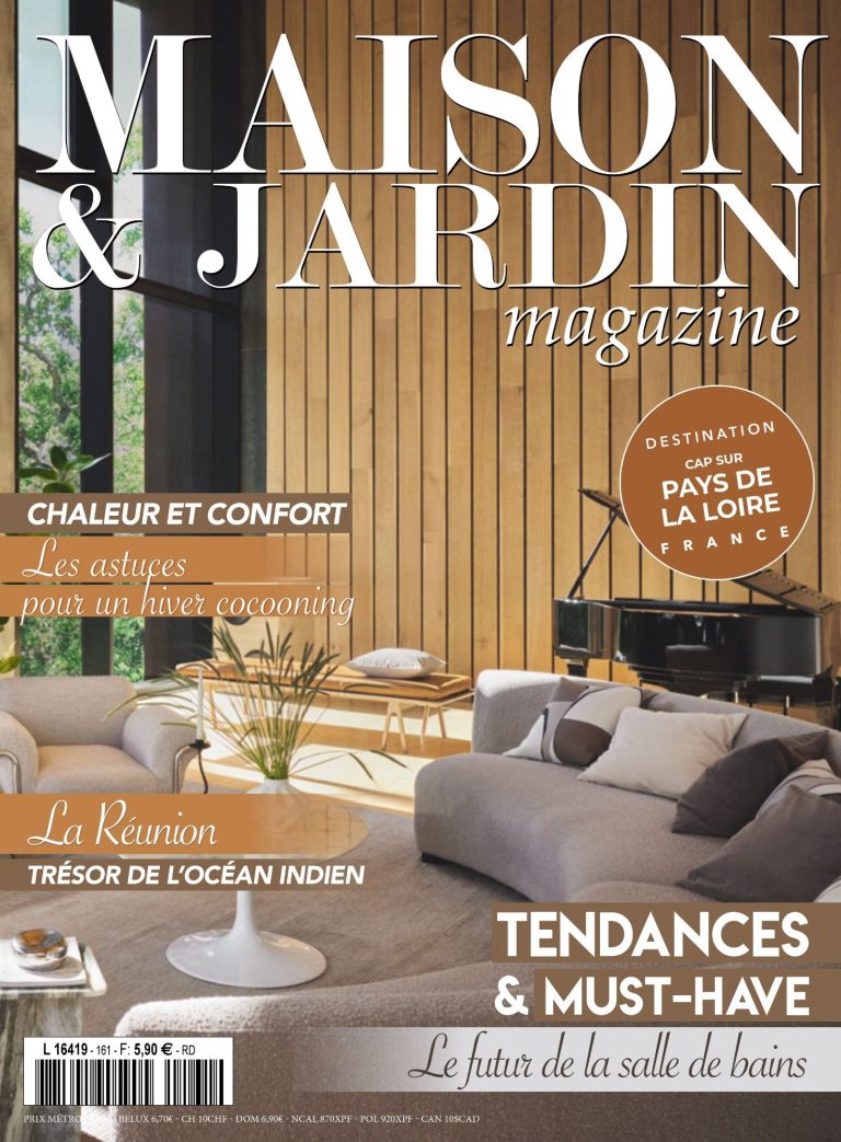 Couverture du magazine Maison & Jardin avec un intérieur moderne et élégant.